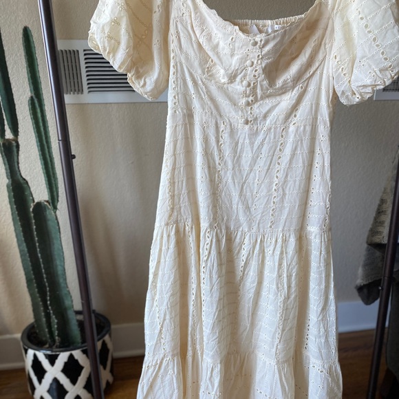 NWT | ASTR | Ivory Eyelet Maxi Dress - Picture 9 of 13